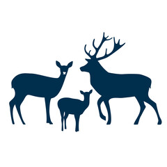 Deer vector illustration.