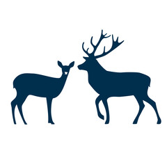 Deer vector illustration.