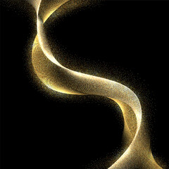 Gold glittering background with bokeh effect. Golden twinkled light backdrop for Wedding or Christmas decoration or xmas card website