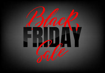 Black Friday lettering. Ad, poster, sign board design layout. Black Friday sale inscription