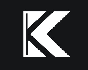 k creative initial logo letters and logo designs