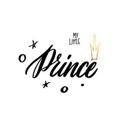 Little Prince Handwritten lettering for printing on clothes and souvenirs