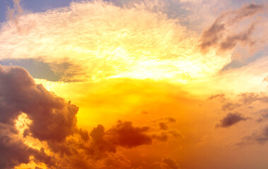 sky with clouds and sun