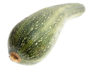 Ripe zucchini isolated on a white background.