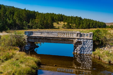 Old stone bridge on Crni Rzav river at Zlatibor mountain, Serbia