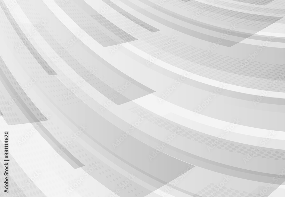 Poster abstract gradient white and gray rectangle pattern design with halftone decoration background. illus