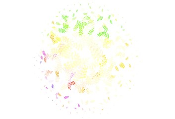 Light Multicolor vector doodle template with leaves.