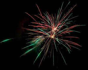 fireworks in the night sky