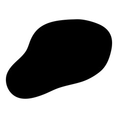 Isolated rock and stone silhouette. Isolated objects on white background. Hand-drawn silhouette game, app, banner, swimming pool, print and kids.