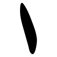 Isolated seaweed silhouette. Isolated objects on white background. Hand-drawn silhouette for game, app, banner, swimming pool, print and kids.