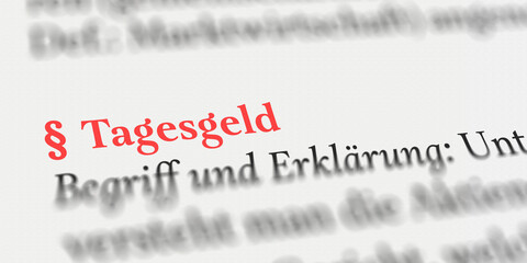 Tagesgeld rechtlich erklärt mit Paragraph Zeichen