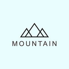 rock climbing logo. mountain icon