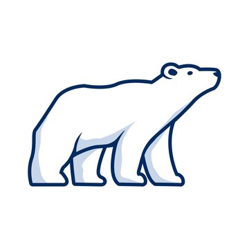 majestic scary ice bear from frosty north pole vector illustration design