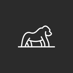 gorilla building logo. gorilla icon