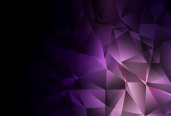 Dark Purple vector polygonal template.
