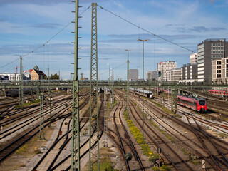 Trains near Munich main train station