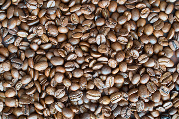 coffee beans as background