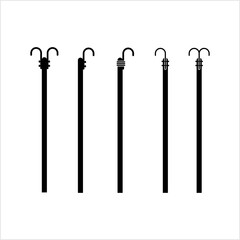 Stick With Hook On End Icon, Hook Attached At The End Of Stick