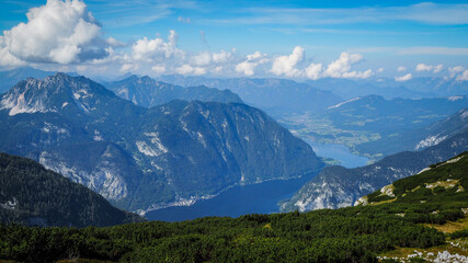 Obraz premium Salzkammergut is an Austrian region of lakes and Alpine ranges near Salzburg.