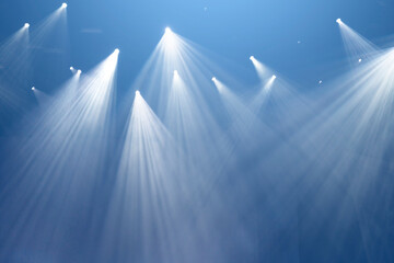 dramatic spot light with smoke effect on stage performance show