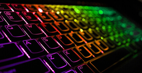 Backlight gaming keyboard with versatile color schemes