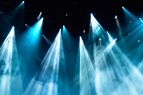 dramatic spot light with smoke effect on stage performance show