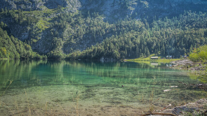 Obraz premium Salzkammergut is an Austrian region of lakes and Alpine ranges near Salzburg.