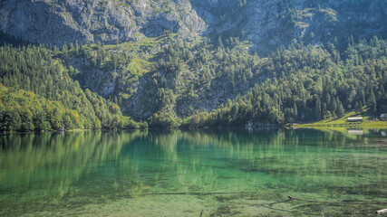 Obraz premium Salzkammergut is an Austrian region of lakes and Alpine ranges near Salzburg.