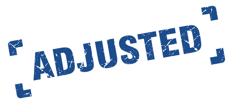 adjusted stamp. square grunge sign isolated on white background