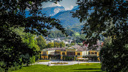 Obraz premium Salzkammergut is an Austrian region of lakes and Alpine ranges near Salzburg.