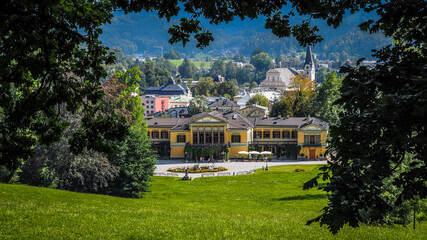 Naklejka premium Salzkammergut is an Austrian region of lakes and Alpine ranges near Salzburg.