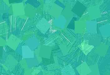 Light Green vector background with polygonal style with circles.