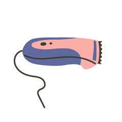 Hair clipper. Vector illustration. Object isolated on white background, cartoon style