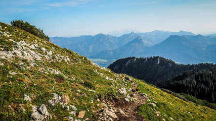 Naklejka premium Salzkammergut is an Austrian region of lakes and Alpine ranges near Salzburg.