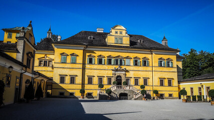 Naklejka premium Salzburg is an Austrian city on the border of Germany, with views of the Eastern Alps.