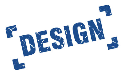 design stamp. square grunge sign isolated on white background