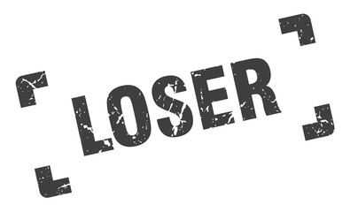 loser stamp. square grunge sign isolated on white background