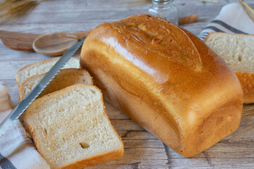 Loaf of white bread