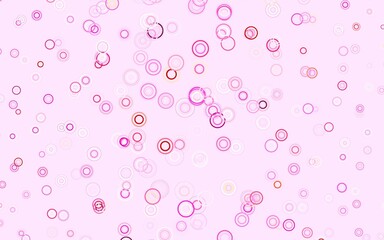 Light Purple, Pink vector template with circles.