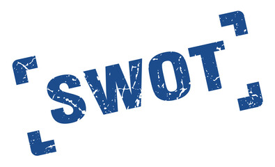 swot stamp. square grunge sign isolated on white background