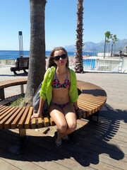 person relaxing on the beach