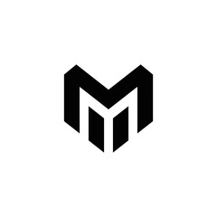 M logo vector MM icon illustrations