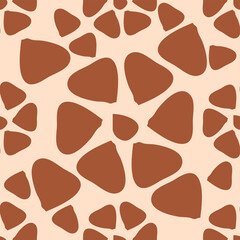 Giraffe fur seamless pattern, tropical animal skin texture.