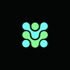 M logo vector icon illustrations