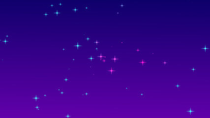 Fototapeta na wymiar Christmas colorful starry on blue purple gradient background.