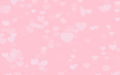 Valentine day pink hearts on pink background...