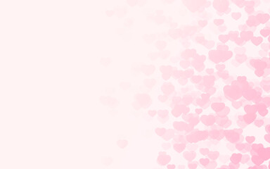 Obraz premium Valentine day pink hearts on pink rose background.