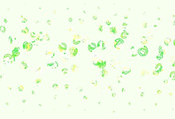 Light Green, Yellow vector layout with circle shapes.