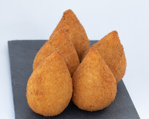 Coxinhas Brazilian finger food, party snack, fried chicken meal
