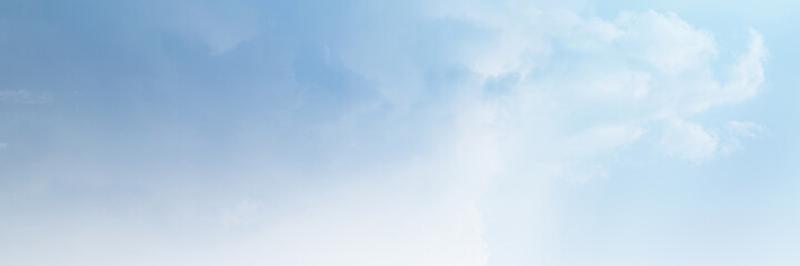 Blue sky with white cloud. The summer heaven is colorful clearing day Good weather and beautiful nature in the morning.